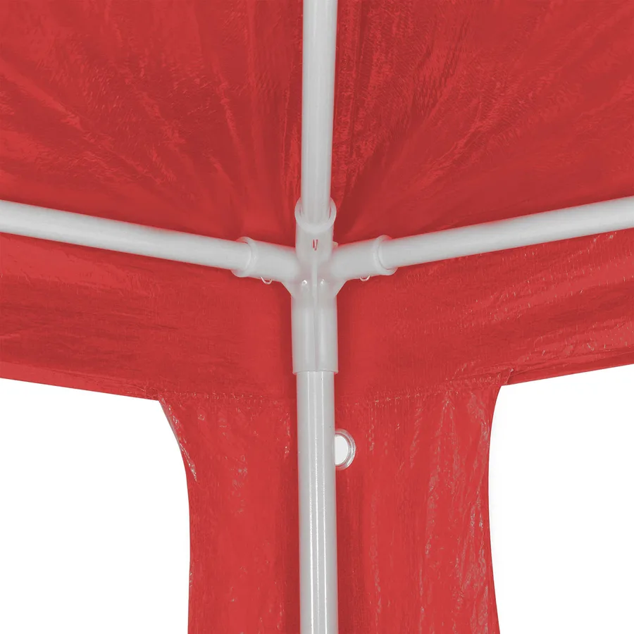 Tente de fête Rouge 300 x 300 x 255 cm PE et acier - 5