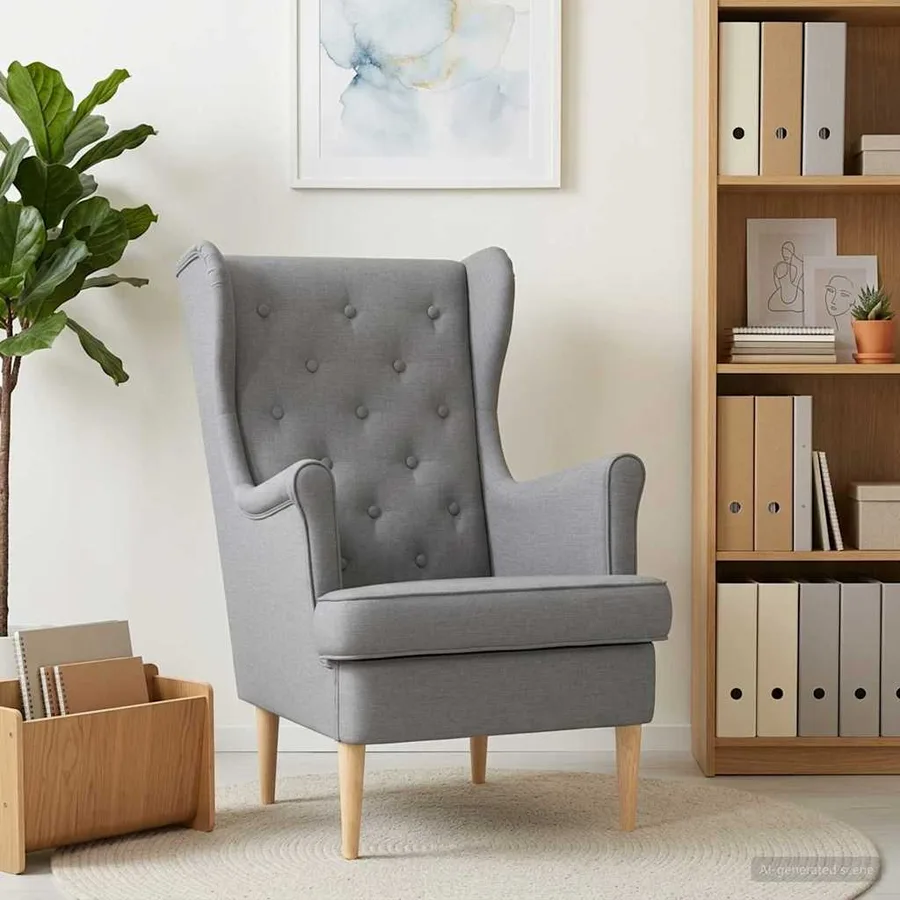 Fauteuil Gris clair Tissu - 3