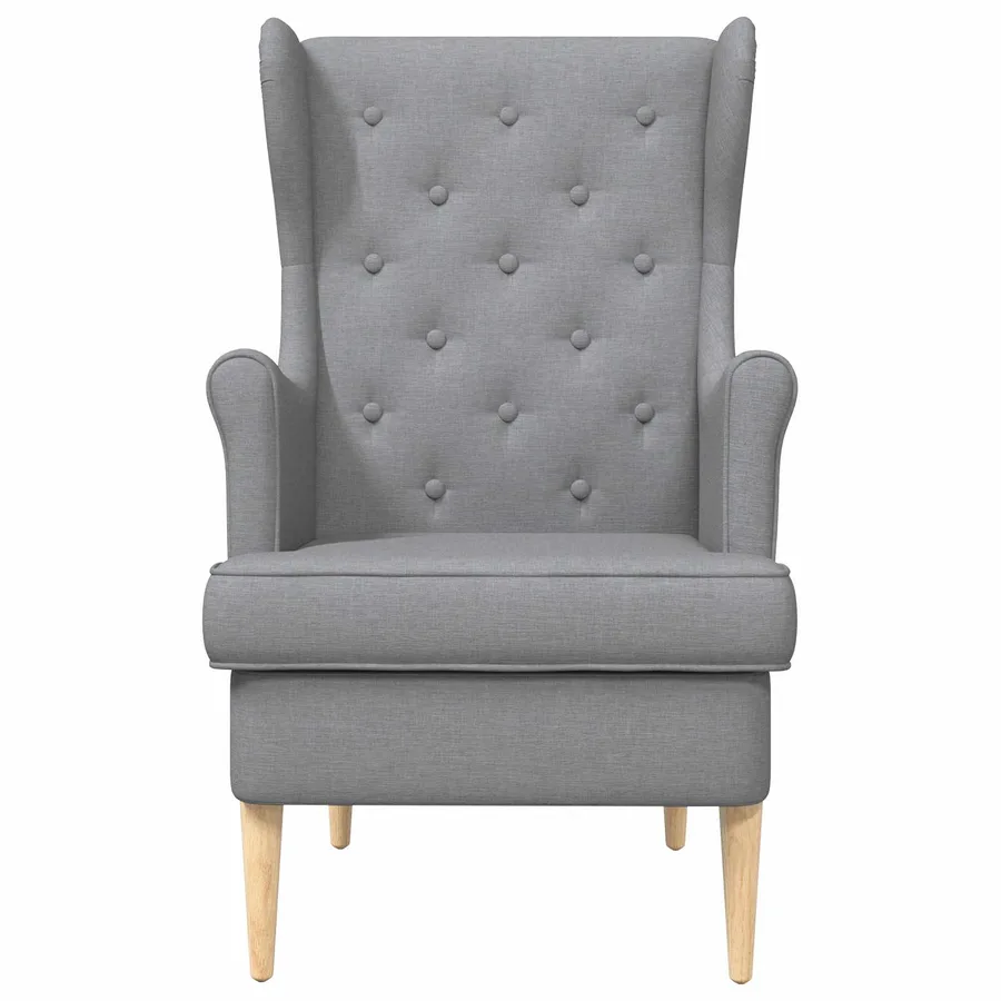 Fauteuil Gris clair Tissu - 4