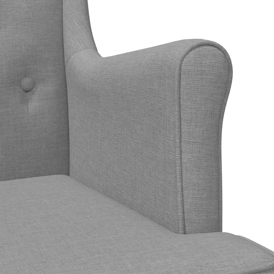 Fauteuil Gris clair Tissu - 7