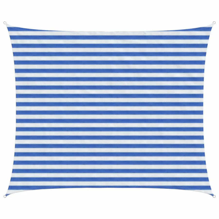 Voile d'ombre Bleu et Blanc 2,5 x 4 m HDPE
