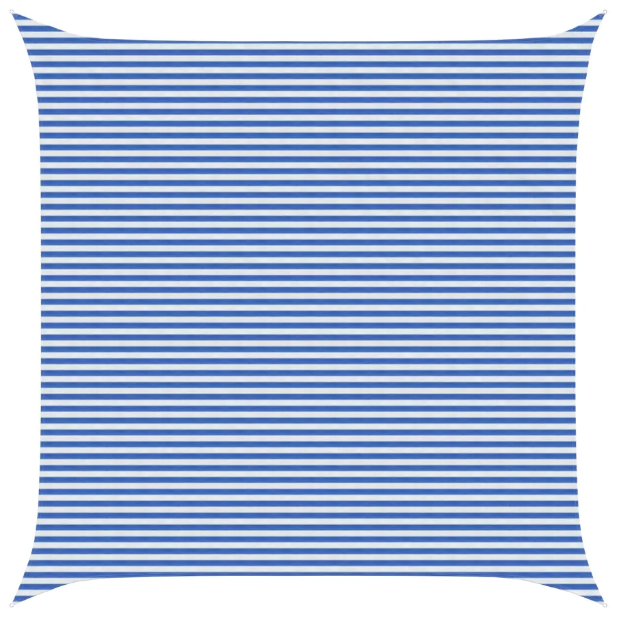 Voile d'ombre Bleu et Blanc 6 x 6 m HDPE