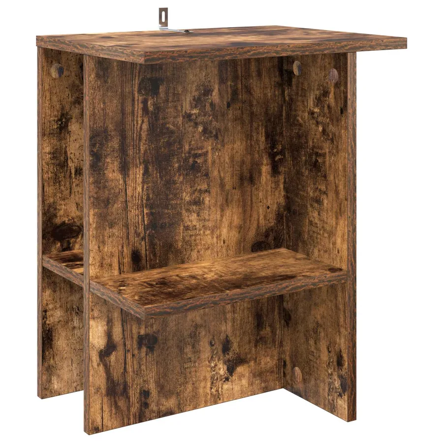 Table basse Chêne fumé 40 x 30 x 49 cm Bois d'ingénierie - 2