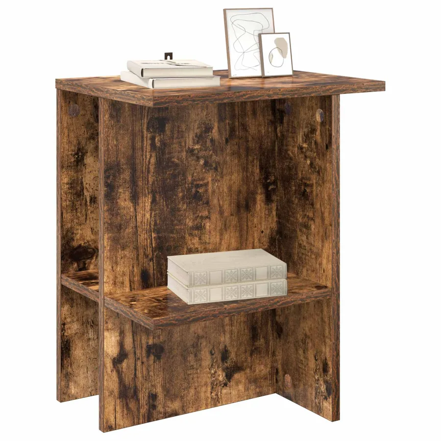 Table basse Chêne fumé 40 x 30 x 49 cm Bois d'ingénierie - 3