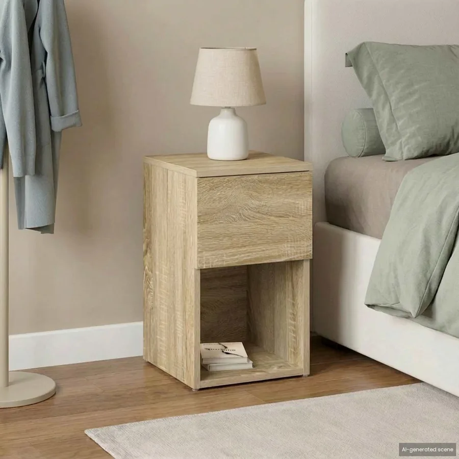 Armoire de lit Chêne Sonoma 29 x 31,5 x 49 cm Bois d'ingénierie - 4