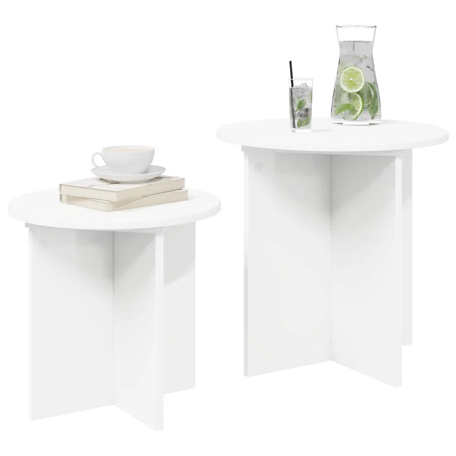 Ensemble de tables d'appoint 2 pcs Bois d’ingénierie - 3