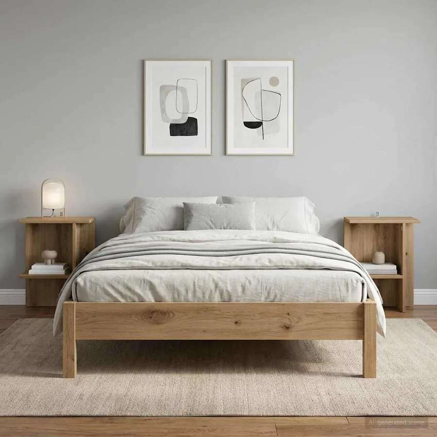 Table basse 2 pcs Chêne artisanal 40 x 30 x 49 cm