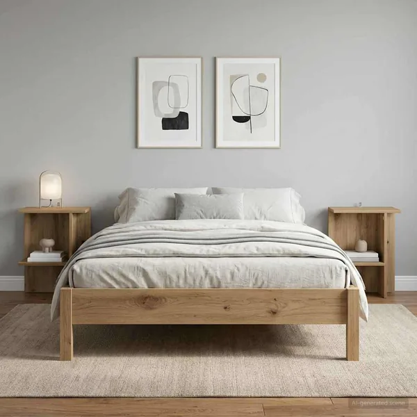 Table basse 2 pcs Chêne artisanal 40 x 30 x 49 cm