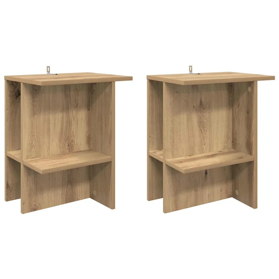 Table basse 2 pcs Chêne artisanal 40 x 30 x 49 cm - 2