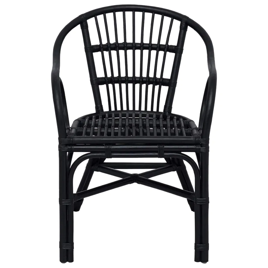 Chaise empilable Noir 58 x 60 x 81 cm Rotin - 4