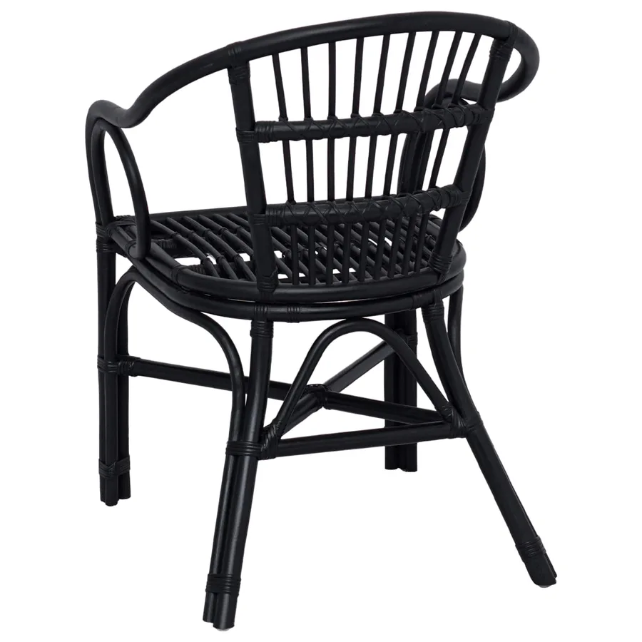 Chaise empilable Noir 58 x 60 x 81 cm Rotin - 6