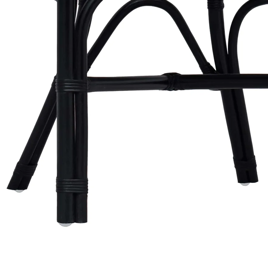 Chaise empilable Noir 58 x 60 x 81 cm Rotin - 8