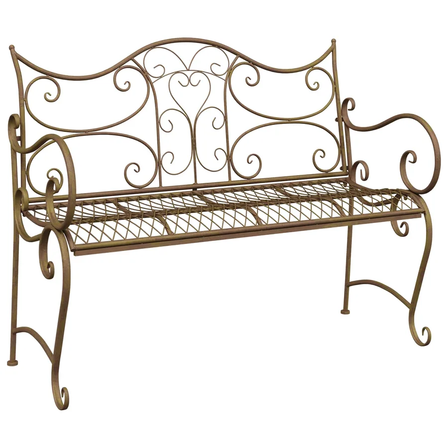 Banc de jardin 2-Nombre de places 114 x 56,5 x 90 cm Acier - 2