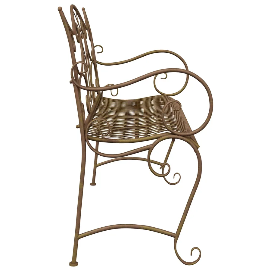 Banc de jardin 2-Nombre de places 114 x 56,5 x 90 cm Acier - 4