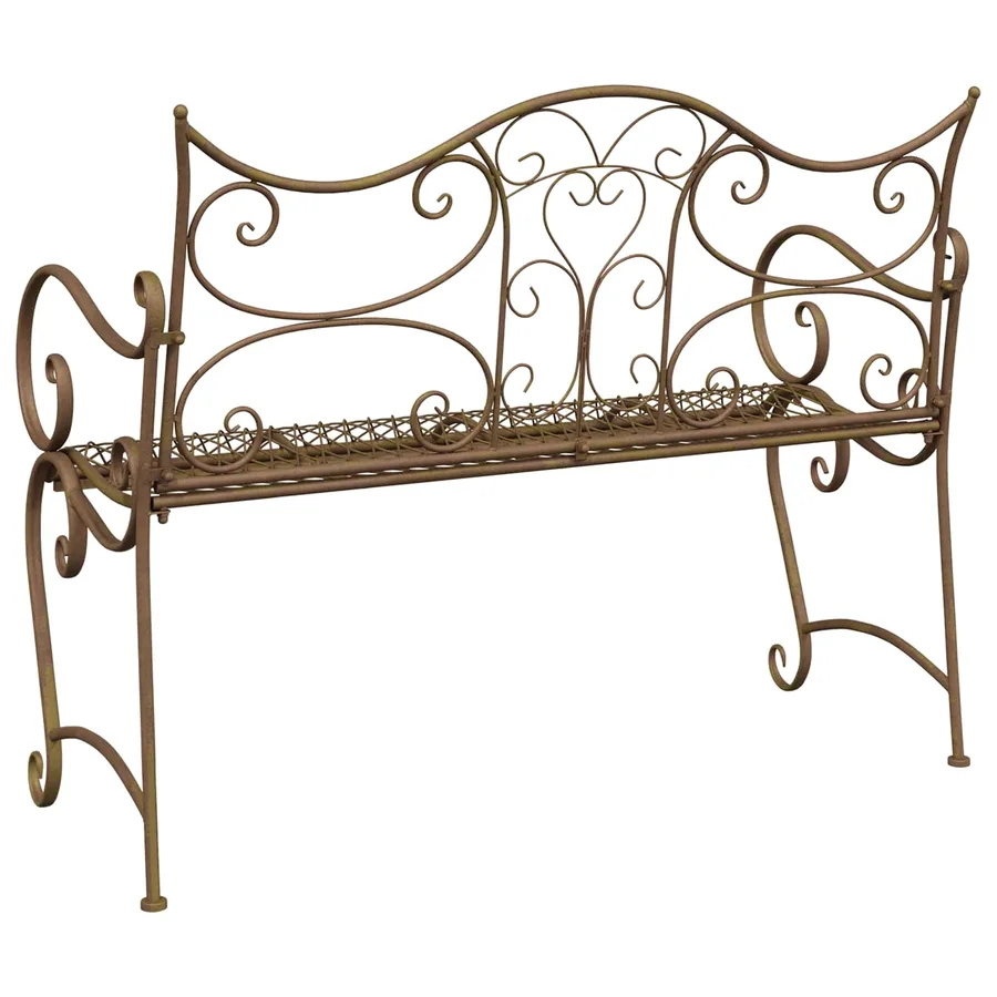 Banc de jardin 2-Nombre de places 114 x 56,5 x 90 cm Acier - 5