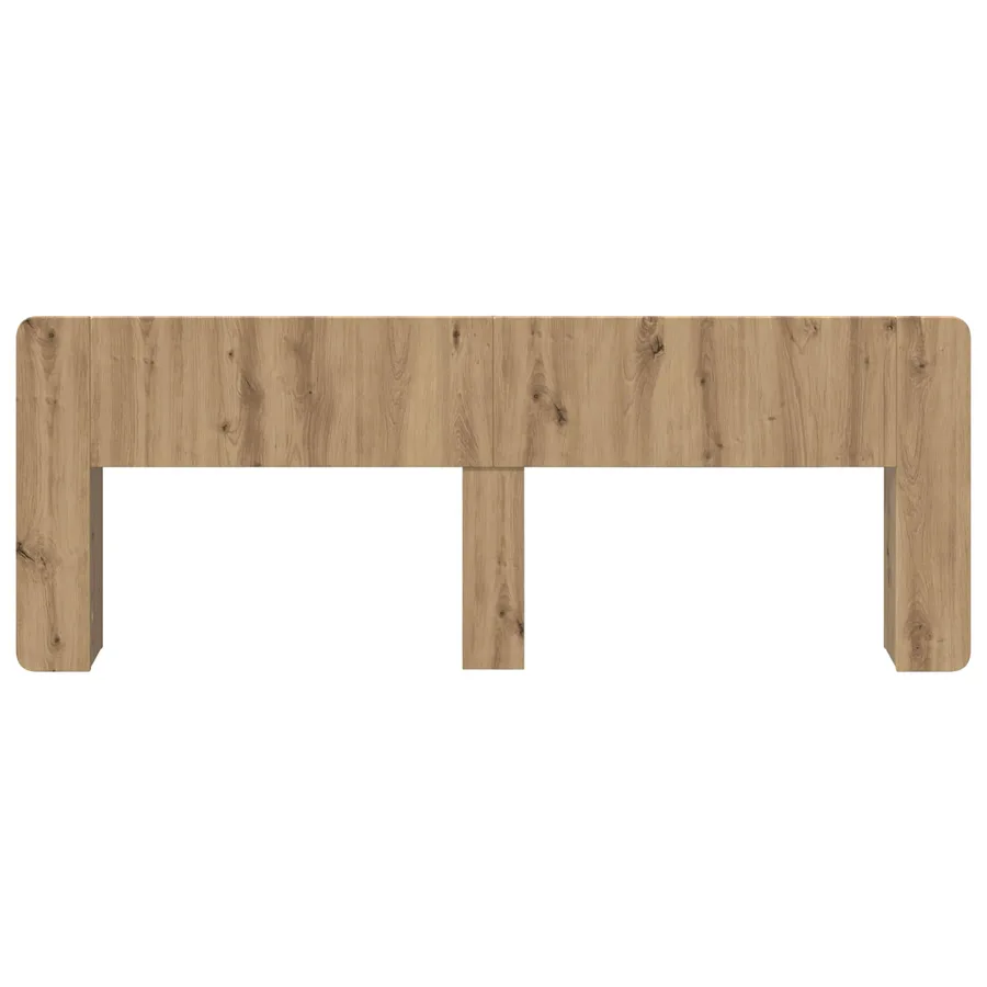 Cabinet de Tête de Lit Chêne artisanal 200 cm Bois d'ingénierie - 5