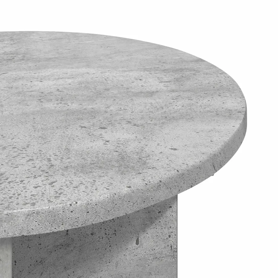 Table d'appoint 2 pcs Gris béton Ø 39 x 38 cm Bois d'ingénierie - 5