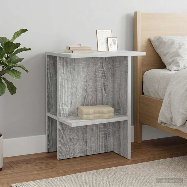 Table basse Sonoma gris 40 x 30 x 49 cm Bois d'ingénierie