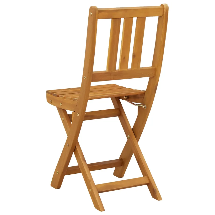 Chaises de bistrot d'extérieur 4 pcs Naturel 40 x 42 x 85 cm - 7