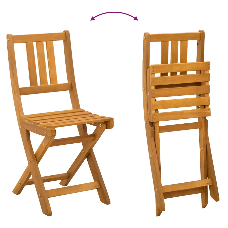 Chaises de bistrot d'extérieur 2 pcs Crème blanc - 11