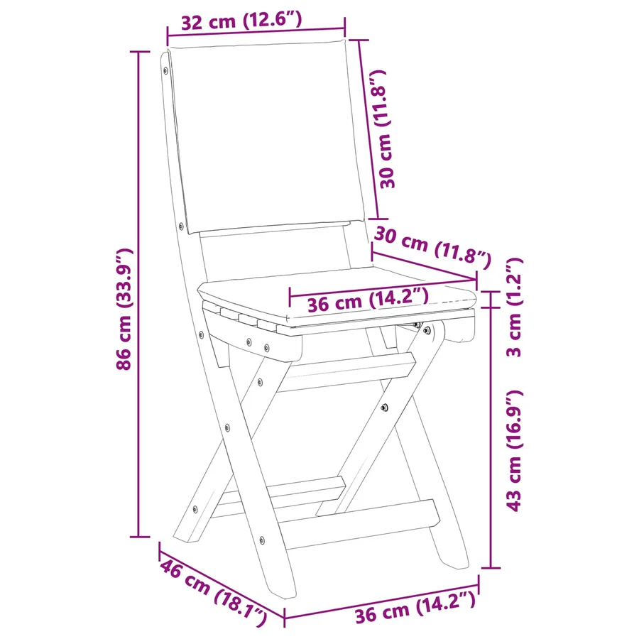 Chaises de bistrot d'extérieur 2 pcs Crème blanc - 12