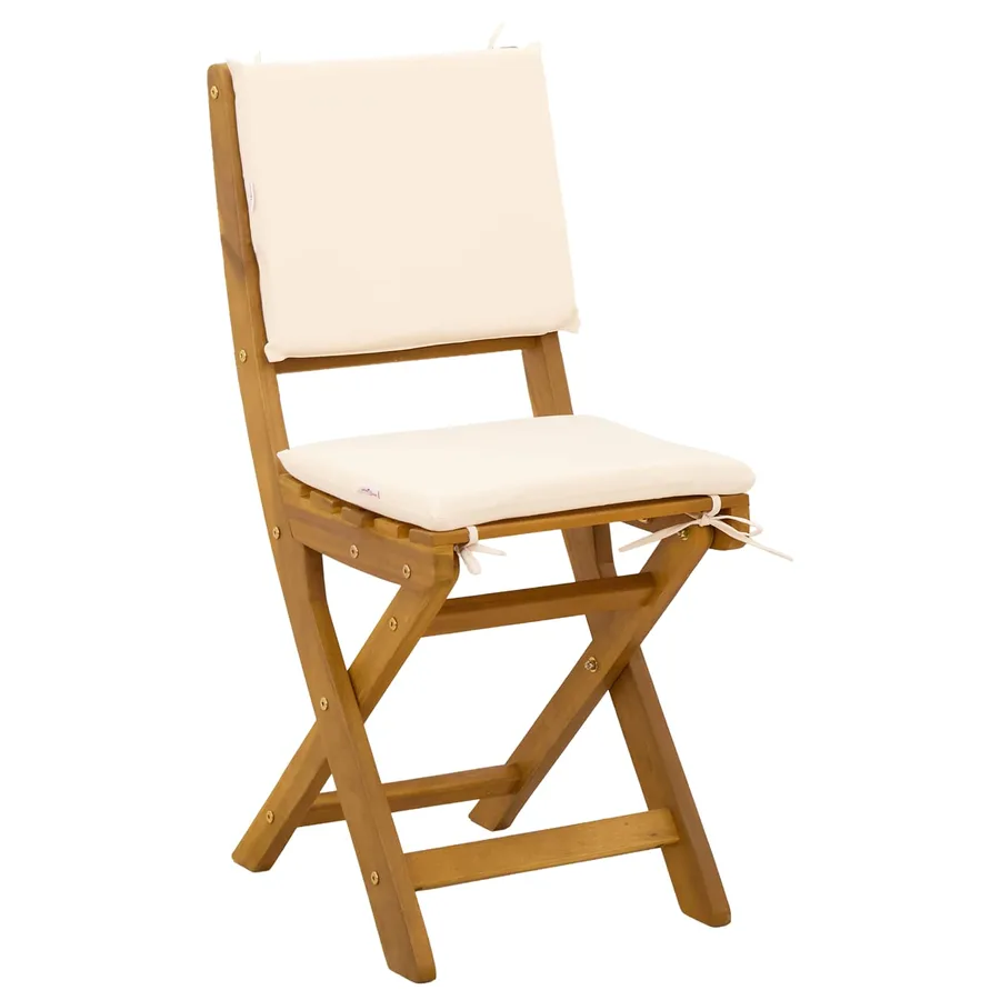 Chaises de bistrot d'extérieur 2 pcs Crème blanc - 4