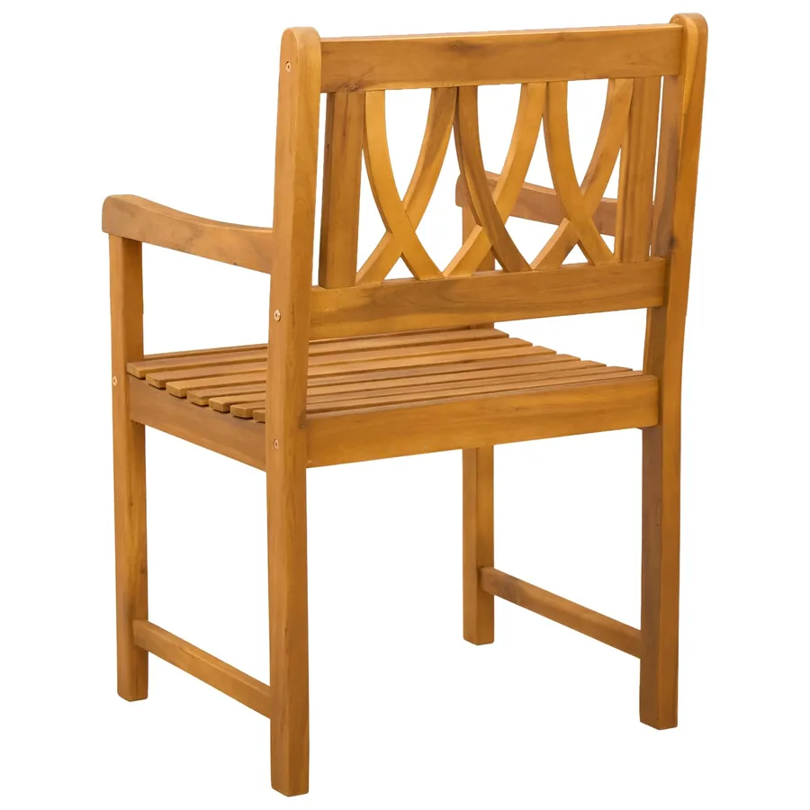 Chaises de jardin 6 pcs Naturel Bois d'Acacia Massif - 6