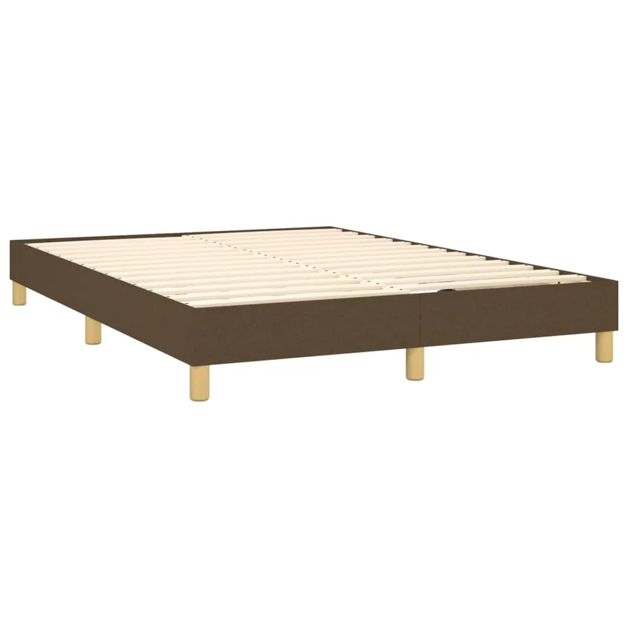 Sommier à lattes de lit avec matelas Marron foncé 140x200 cm - 4