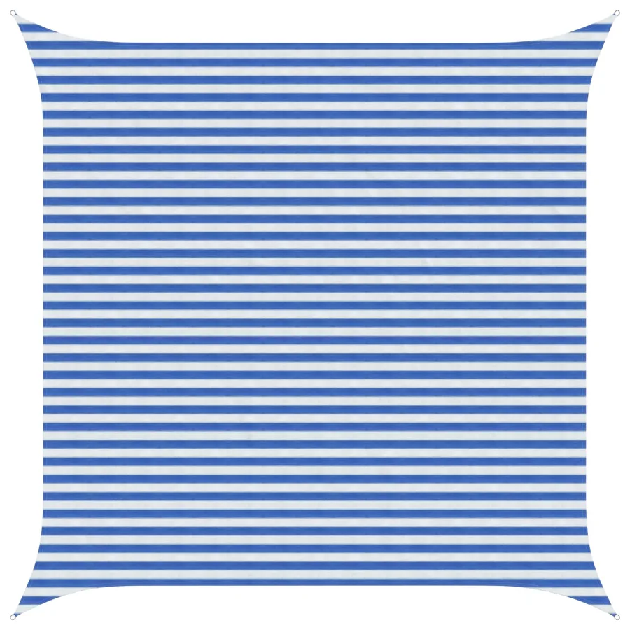 Voile d'ombre Bleu et Blanc 4,5 x 4,5 m HDPE
