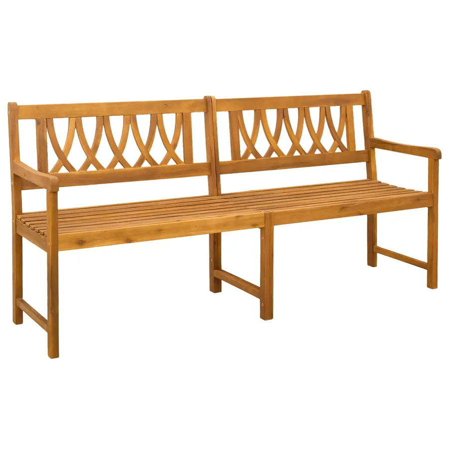 Banc extérieur Naturel 180 x 55,5 x 90 cm Bois d'Acacia Massif - 2