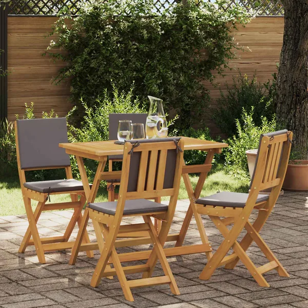 Chaises de bistrot d'extérieur 4 pcs Gris foncé