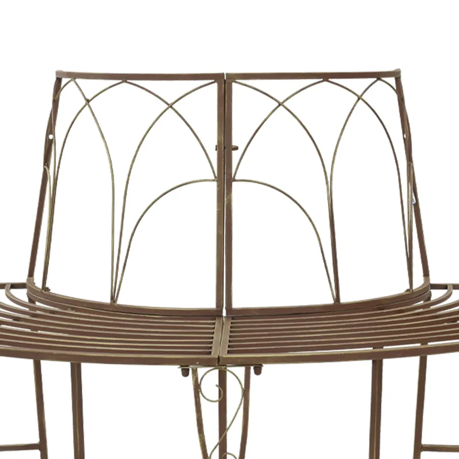 Banc d'Arbre 4-Nombre de places 160 x 80 x 89 cm Acier - 4