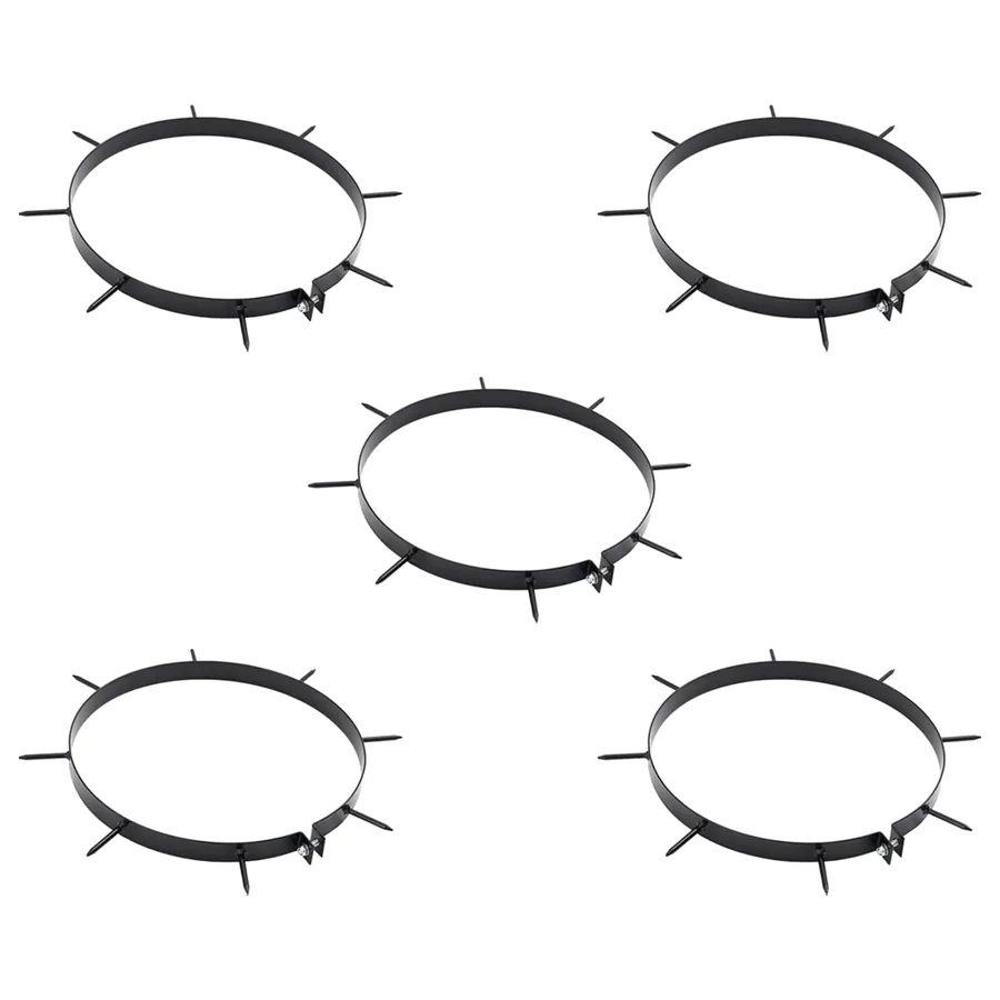 Pince d'aérateur de gazon avec pointes 5 pcs Ø 320 mm Acier
