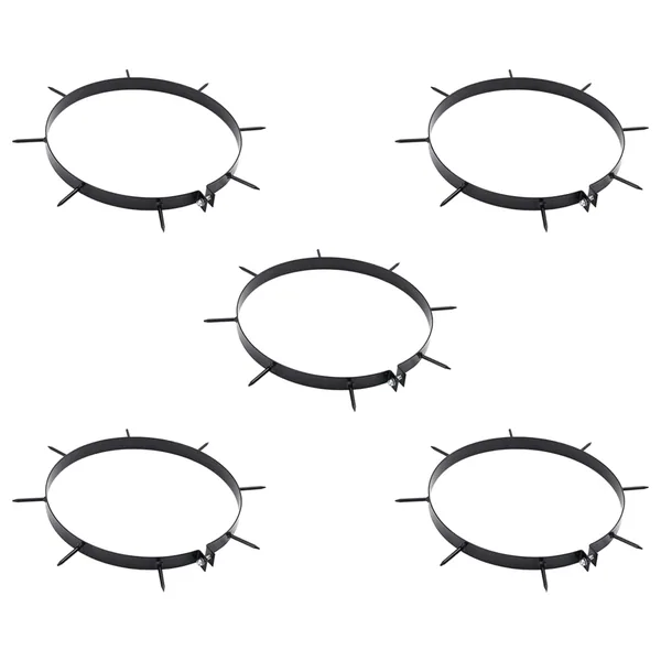 Pince d'aérateur de gazon avec pointes 5 pcs Ø 320 mm Acier