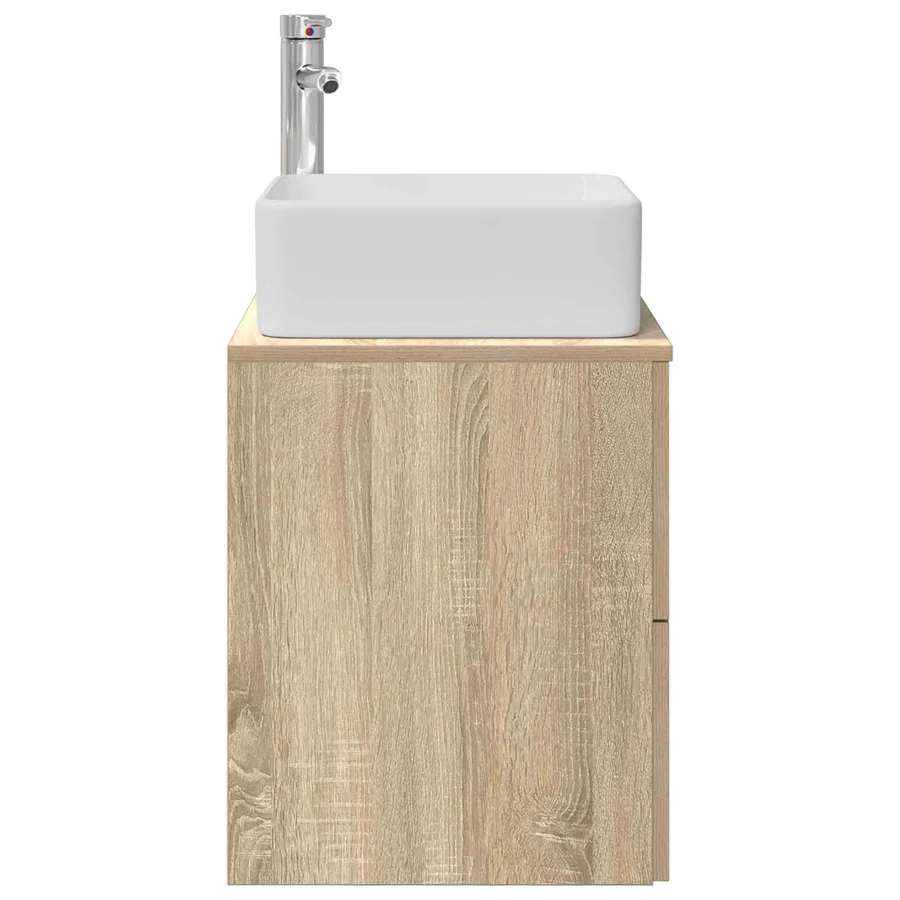 Vanité de lavabo mural Chêne Sonoma 53 x 34,5 x 63 cm - 4