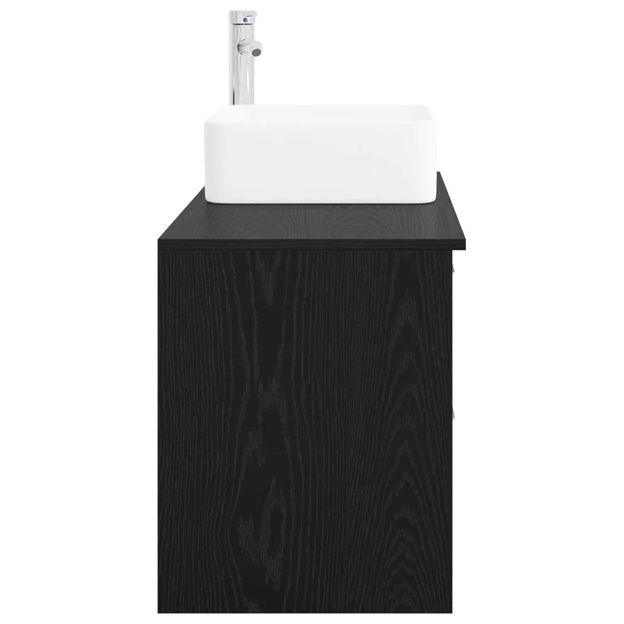 Ensemble de mobilier de salle de bain 2 pcs Chêne noir - 5