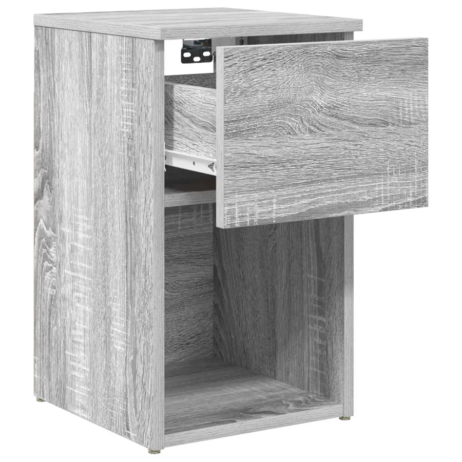 Armoire de lit 2 pcs Sonoma gris 29 x 31,5 x 49 cm - 6