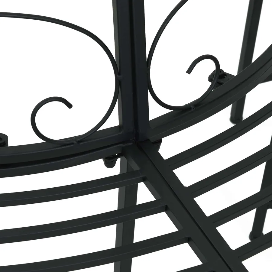 Banc d'Arbre 4-Nombre de places 160 x 80 x 89 cm Acier Noir - 4