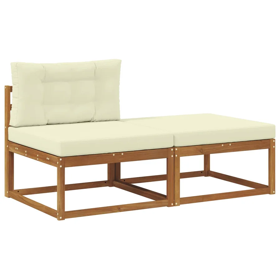 Unité de canapé sectionnel avec coussin 2 Pièce Naturel - 2