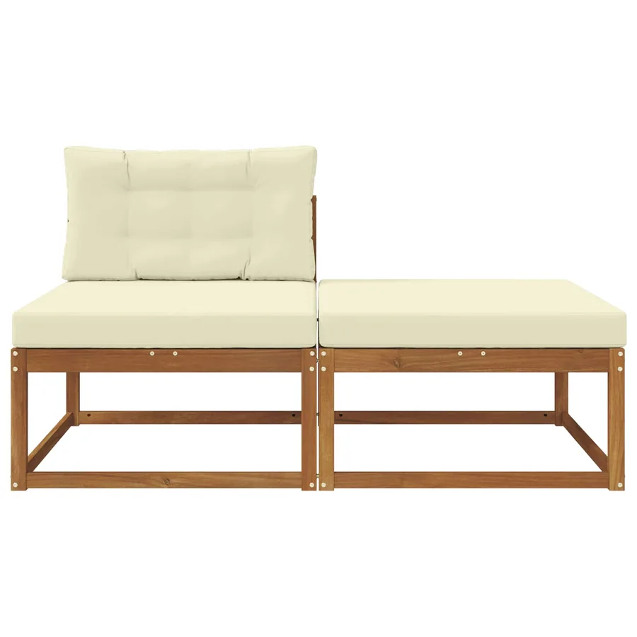 Unité de canapé sectionnel avec coussin 2 Pièce Naturel - 3