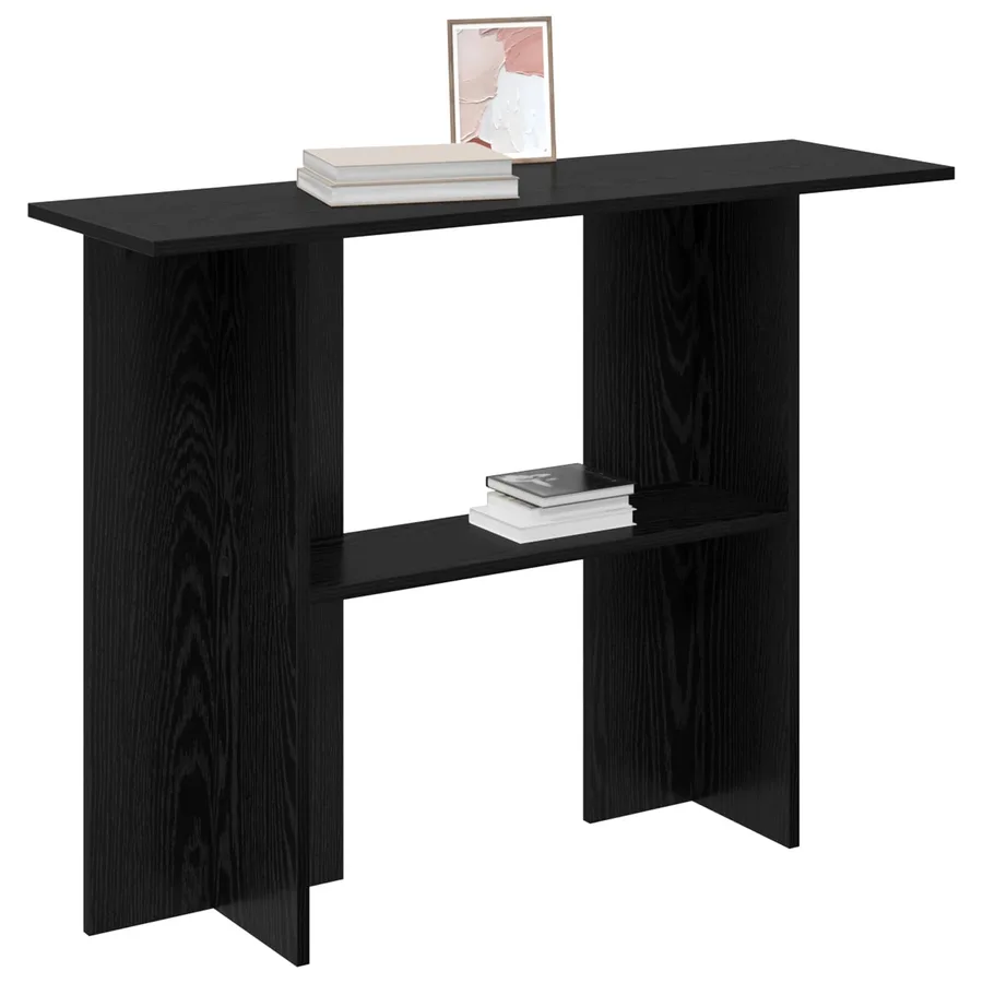 Table console Chêne noir 100 x 30 x 75 cm Bois d'ingénierie - 3