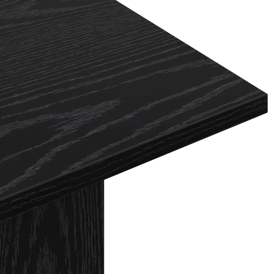 Table console Chêne noir 100 x 30 x 75 cm Bois d'ingénierie - 8