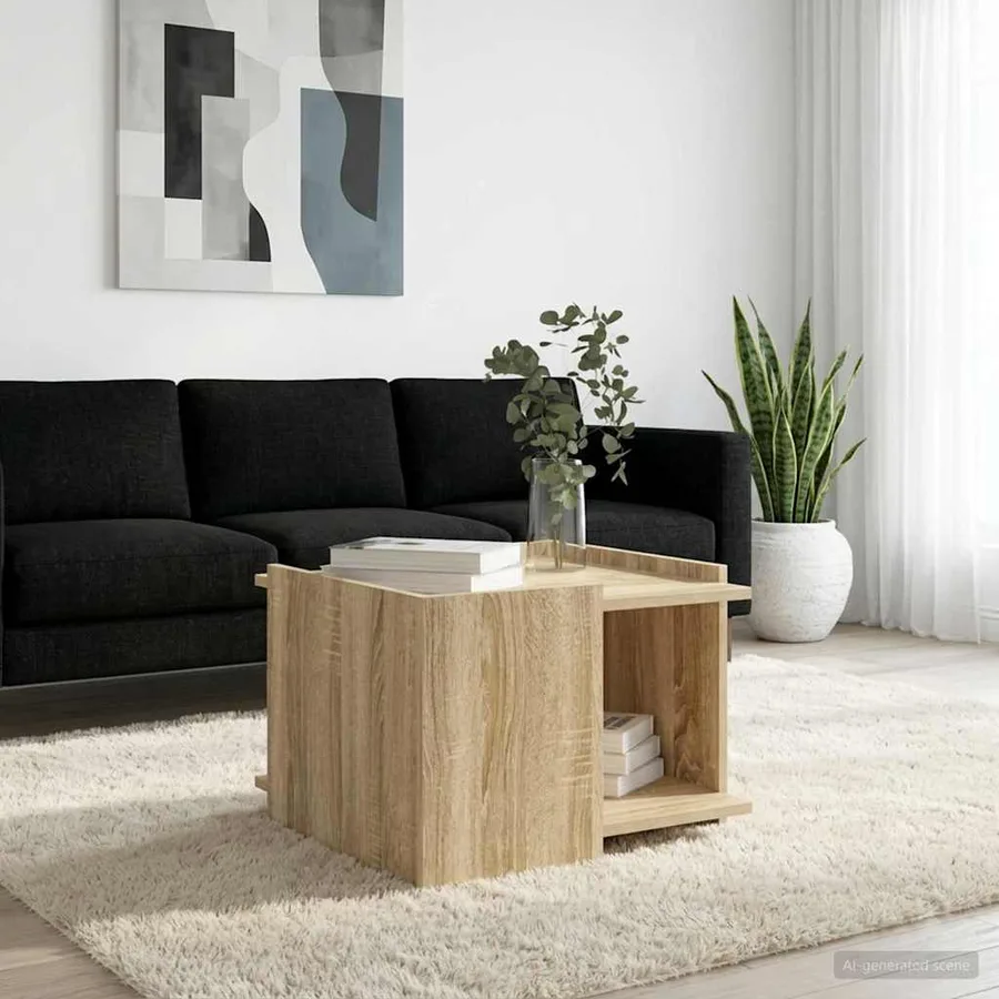 Table basse Chêne Sonoma 50,5 x 50 x 33 cm Bois d'ingénierie - 4