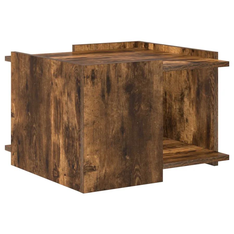 Table basse Chêne fumé 50,5 x 50 x 33 cm Bois d'ingénierie - 2