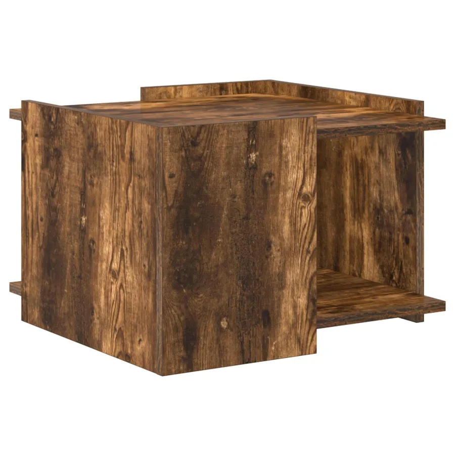 Table basse Chêne fumé 50,5 x 50 x 33 cm Bois d'ingénierie - 7