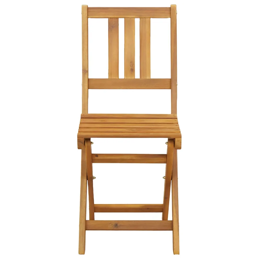 Ensemble bistro de jardin 5 pcs Naturel Bois d'Acacia Massif - 5