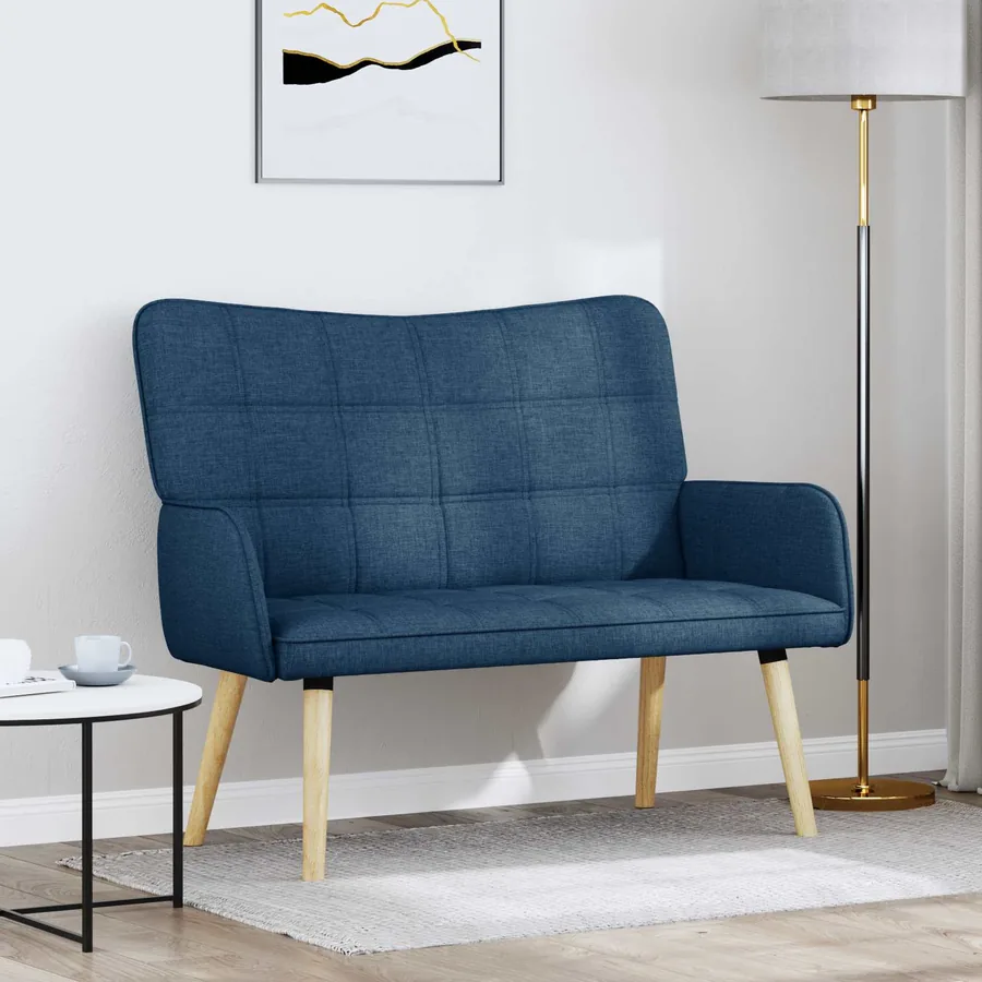 Sofa 2 places Bleu 115 x 61 x 87 cm Tissu