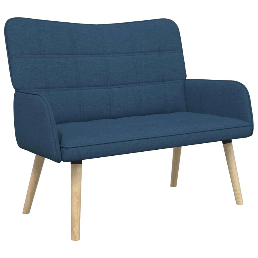 Sofa 2 places Bleu 115 x 61 x 87 cm Tissu - 2