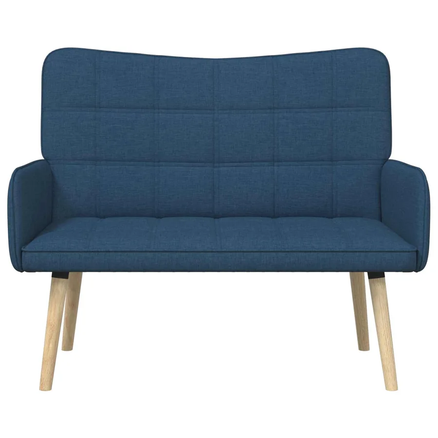 Sofa 2 places Bleu 115 x 61 x 87 cm Tissu - 4