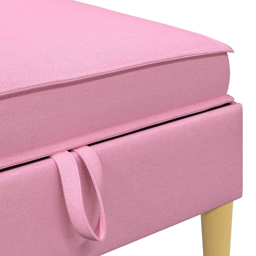 Canapé modulaire avec rangement 5 pcs Rose Tissu - 7